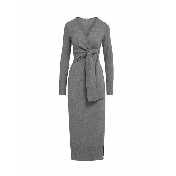 NEW VERONICA BEARD salomez knit dress in heather grey - Picture 5 of 5